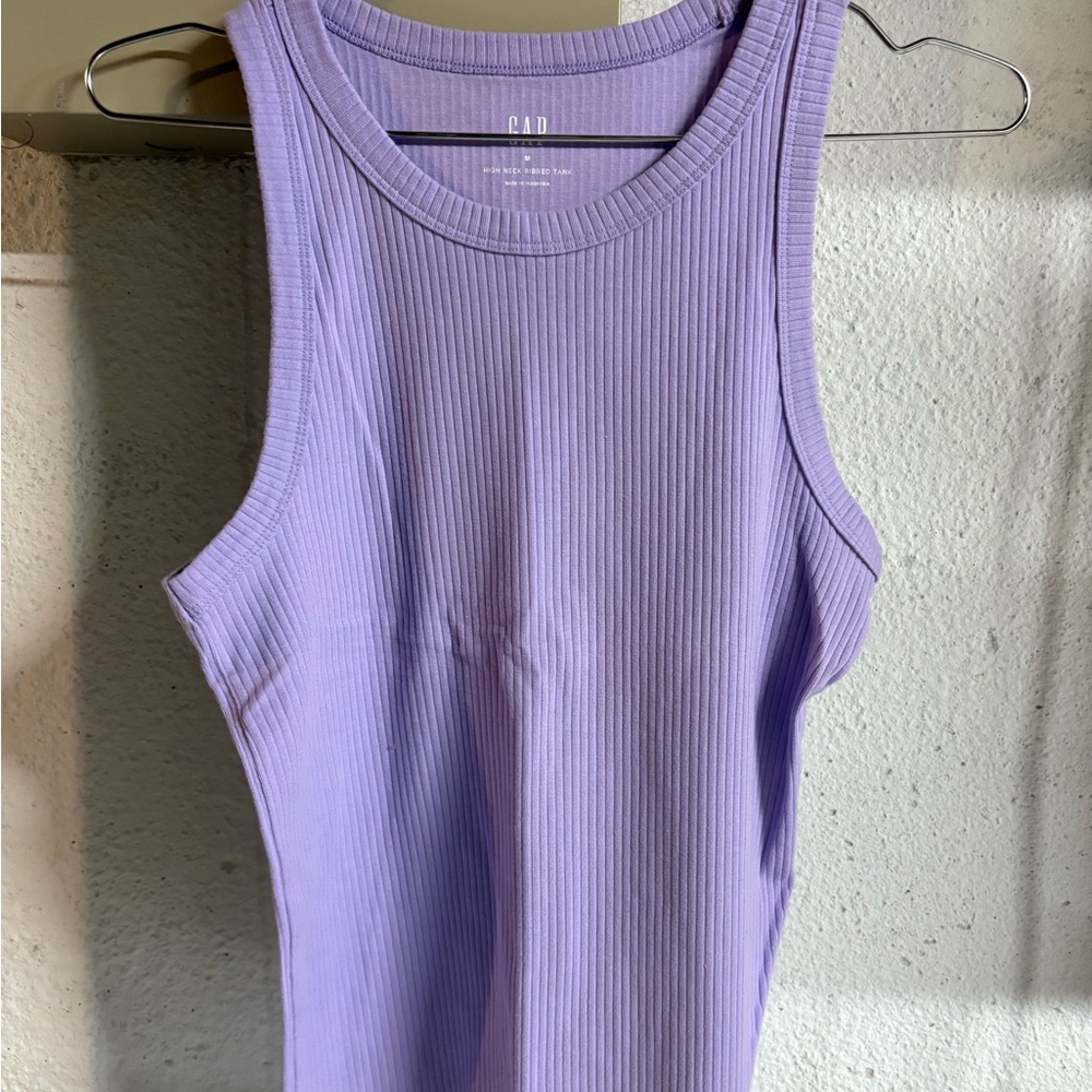 GAP Lavender Ribbed Tank Top